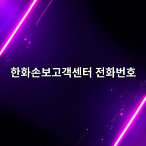 한화손해보험 고객센터 전화번호 연결방법 점심시간 1 한화손보고객센터 전화번호